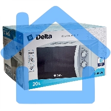 Микроволновая печь DELTA DL-88L20 белый, 20 л, 700 Вт, переключатели - поворотный механизм