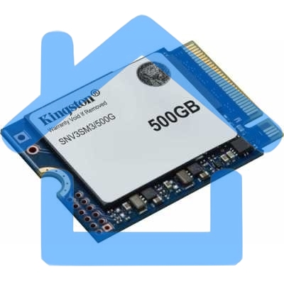 Накопитель SSD Kingston NV3, 500Gb, M.2(22x30мм), NVMe, PCIe 4.0 x4, 3D TLC, R/W 5000/3000Mb/s, TbW 160, DWPD 0.2 (60 мес)