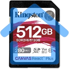 Флеш карта SDXC Kingston SDR2V6/512Gb Canvas React Plus w/o adapter 512Gb