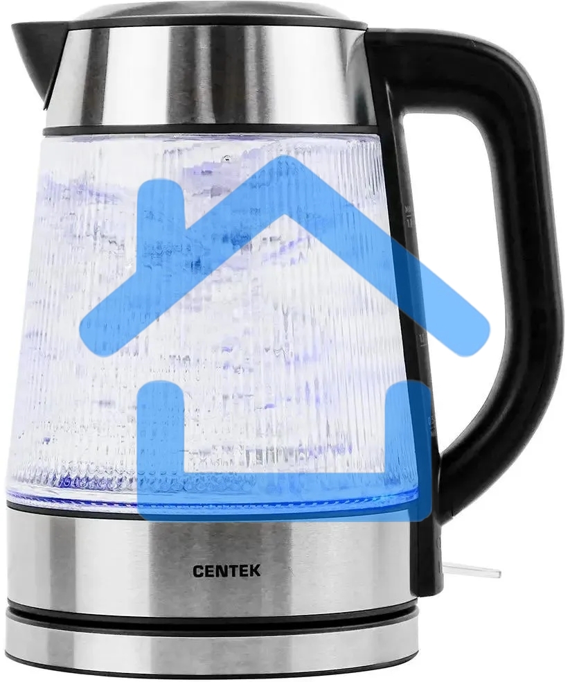 Чайник Centek CT-0013 стекло, 2200 Вт, 1.8 л, серебристый
