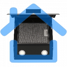 Вытяжка каминная Elikor Wave BK 50 черный, 50 см, 750 куб. м/ч, 56 дБ