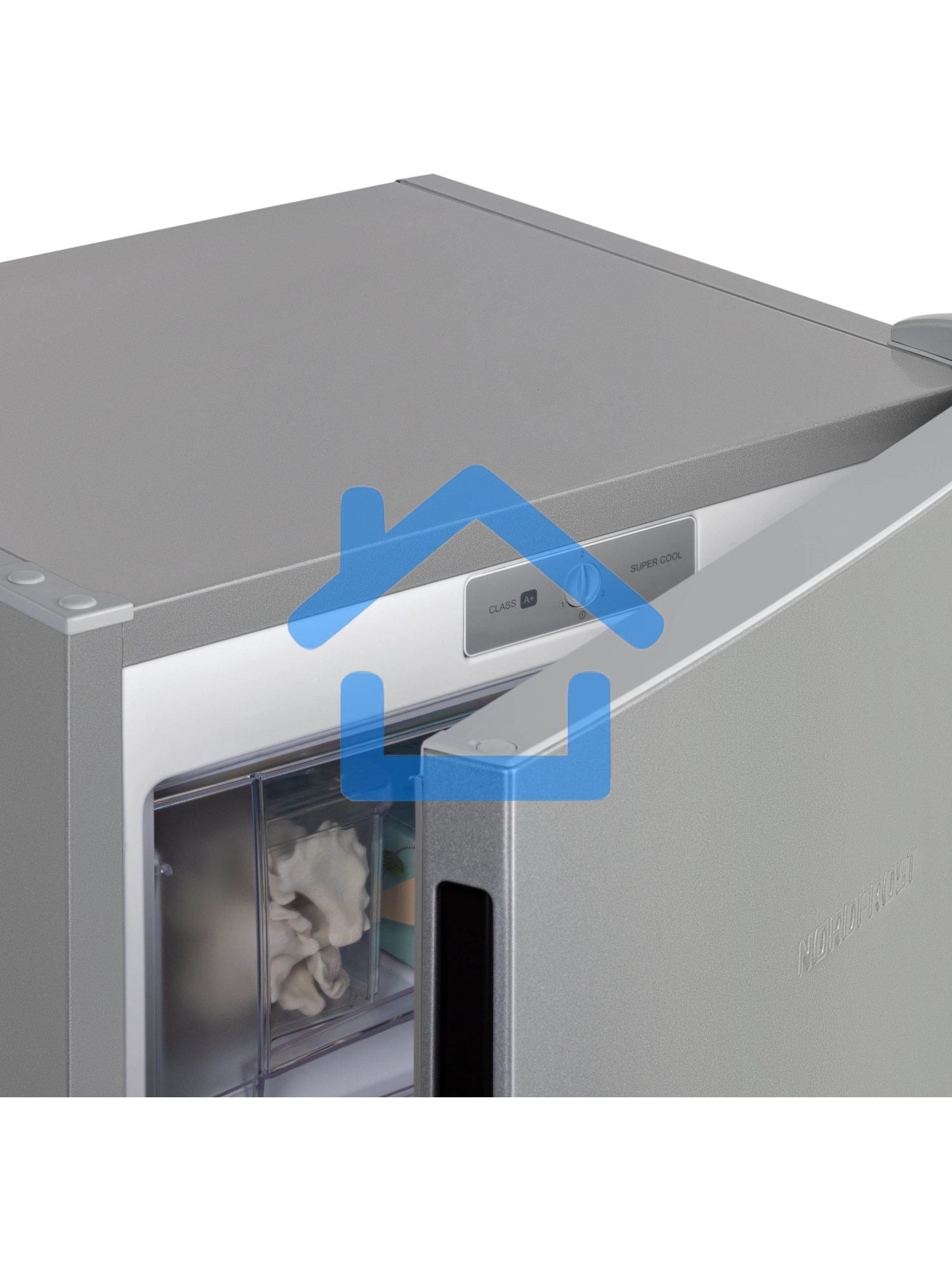 Морозильная камера NordFrost DF 263 SAP серебристый, 150л, 5 ящиков