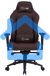 Кресло игровое Cactus CS-CHR-0112BR коричневый, сиденье коричневый, эко.кожа, с подголов. крестовина металл, пластик черный