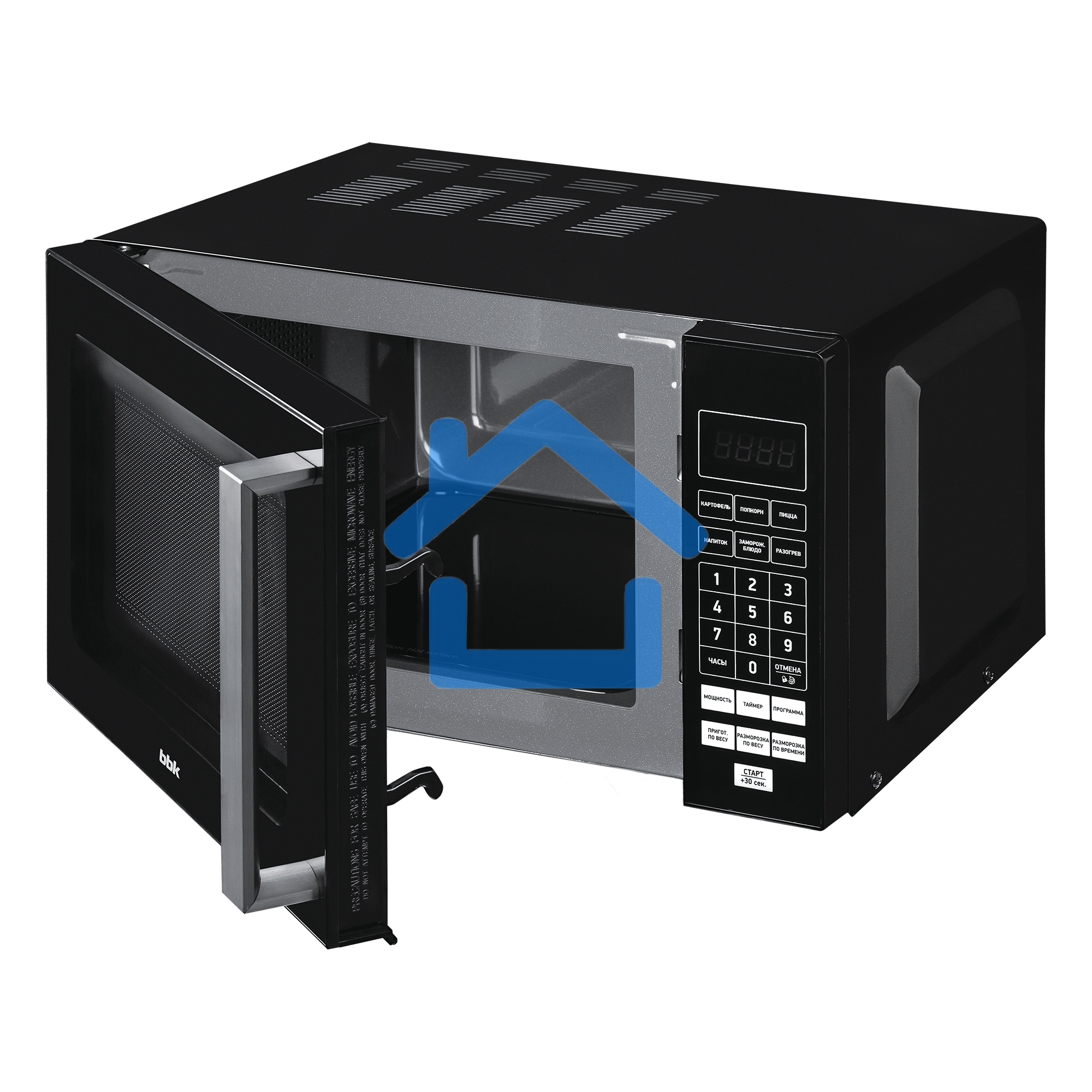 Микроволновая печь BBK 20MWS-779S/B черный, 20 л, 700 Вт, переключатели - сенсор