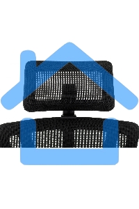 Кресло руководителя Бюрократ MC-711N-H черный, сетка/ткань, с подголов. крестов. пластик