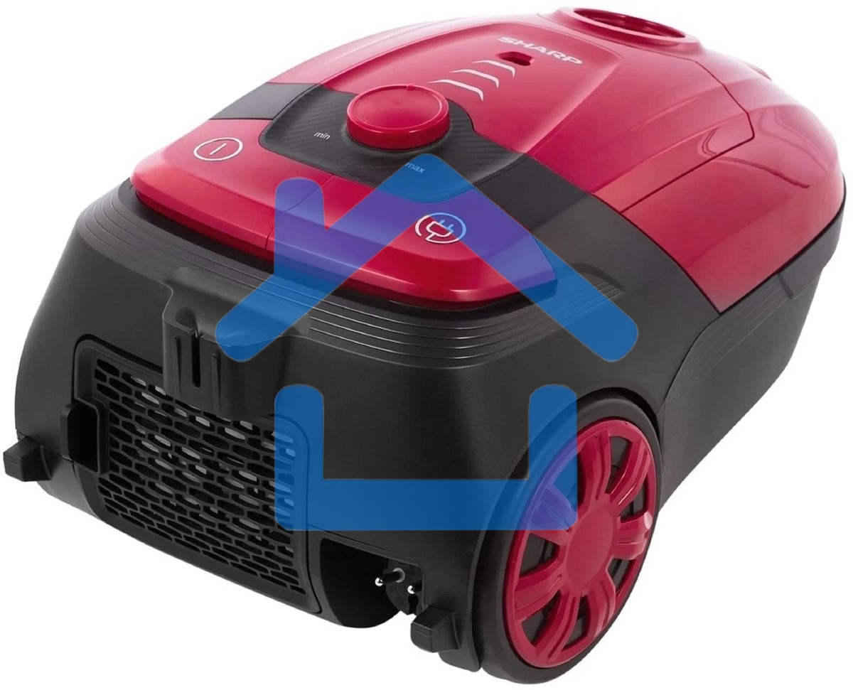 Пылесос Sharp ECKB19RR, красный/черный, 350/1900 Вт, уборка сухая, пылесборник мешок 2.3 л