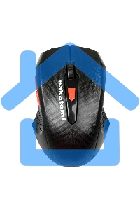 Мышь беспроводная Nakatomi MRON-07U черный, 1600 dpi, радиоканал, USB, кнопки - 5