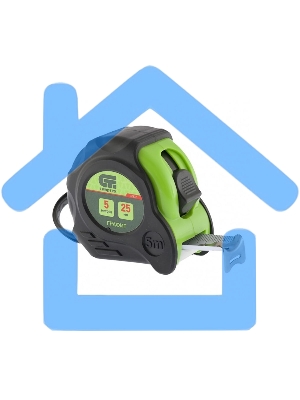 Рулетка Графит, обрезиненный корпус, амортизатор, 5 м х 25 мм Сибртех