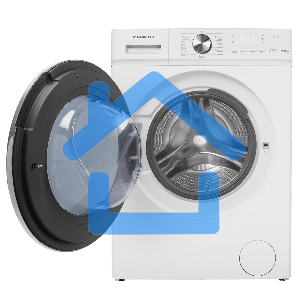 Стиральная машина Maunfeld MFWM127IWH053 белая, загрузка фронтальная 7кг, 1200 об/мин., класс: A+++