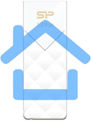 Флешка USB R/W 128 Gb Silicon Power Blaze B03, USB 3.2, белый