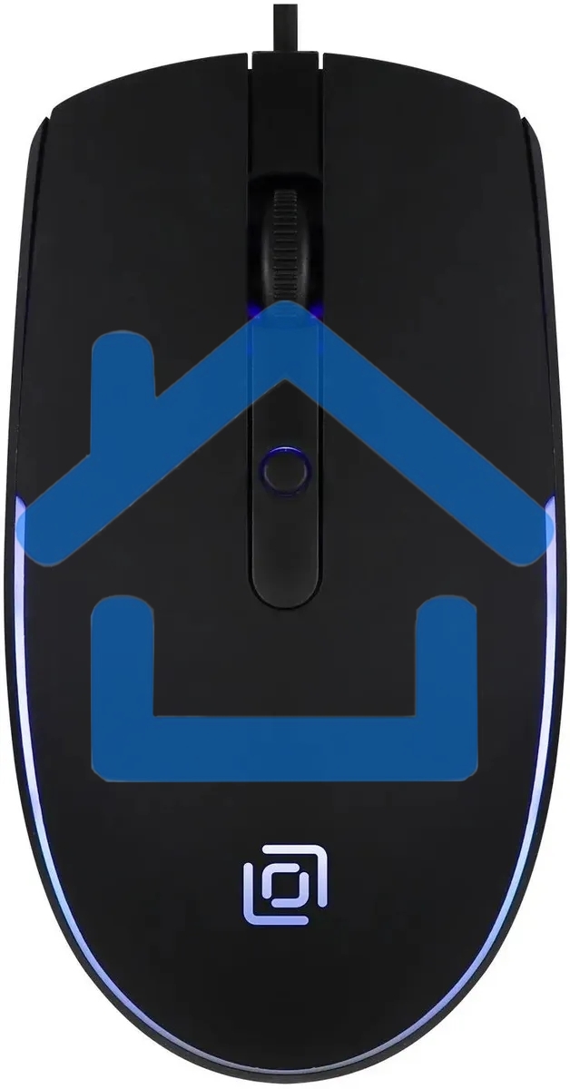 Мышь проводная Oklick 100M черный, 1600 dpi, USB, кнопки - 4
