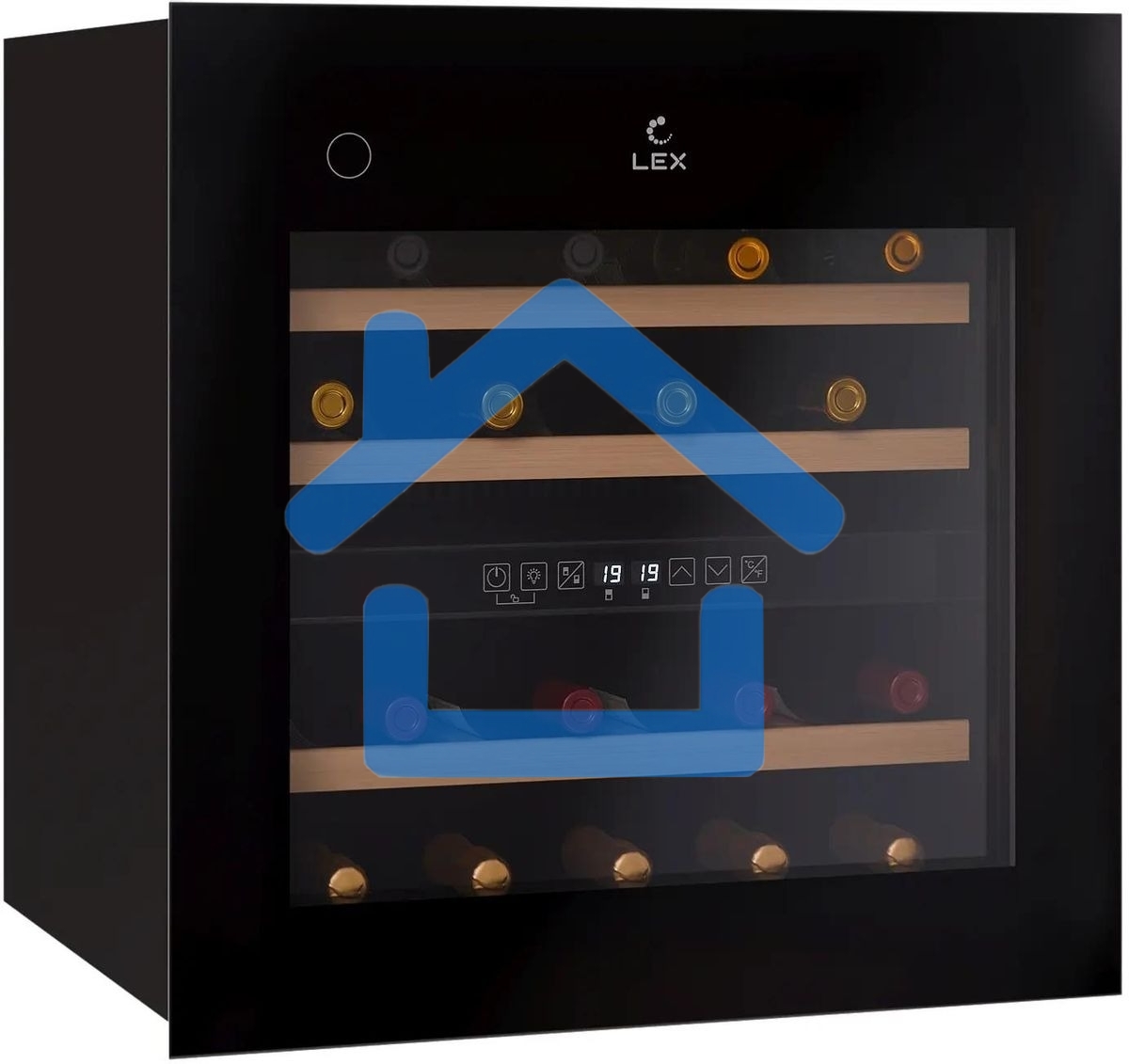 Винный шкаф LEX LWD6036BL dual zone PP 1-нокамерн. черный (CHAT500008)