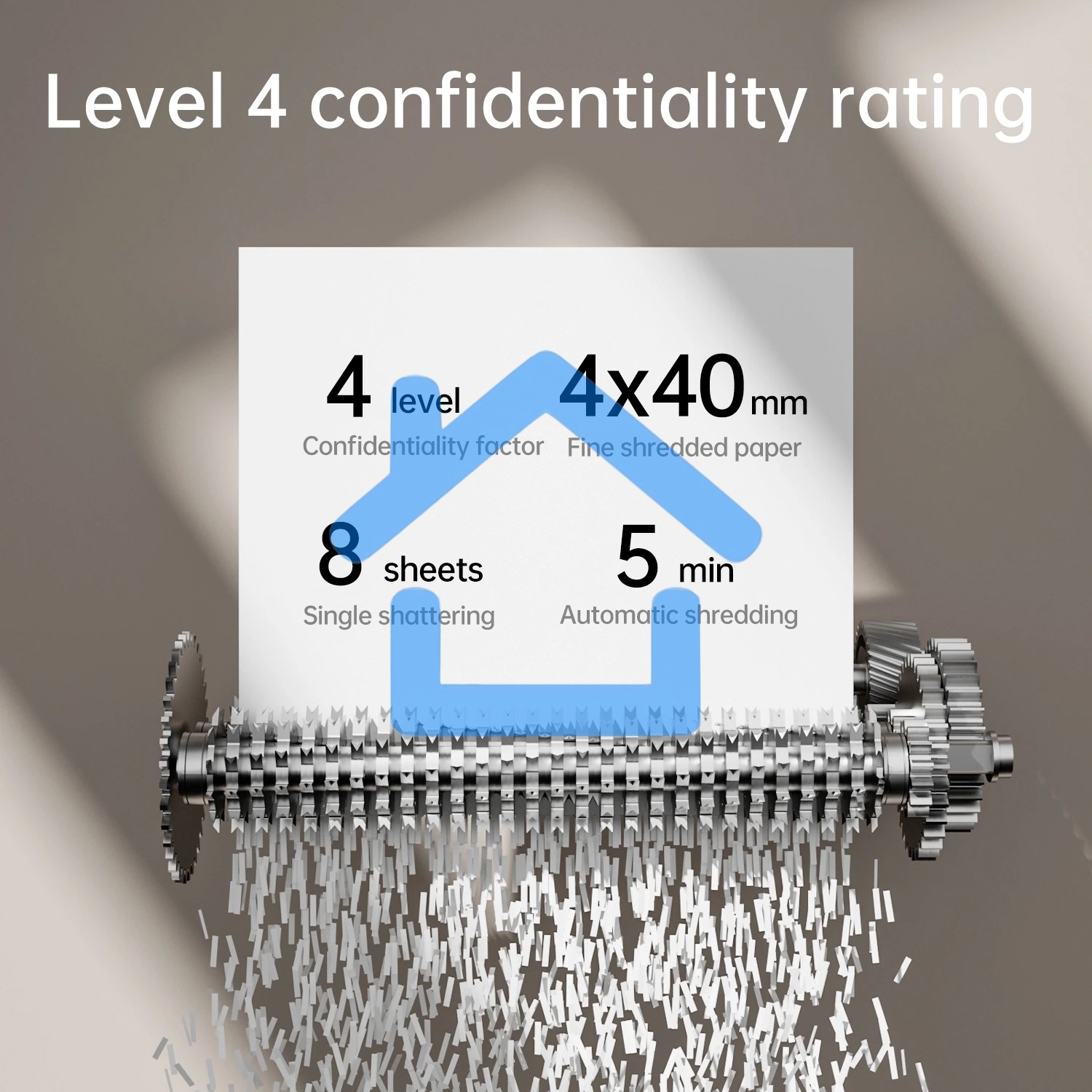 Уничтожитель бумаги (шредер) Deli ET022, черный, Р-4, 4х40, 8 Листов, 12л.