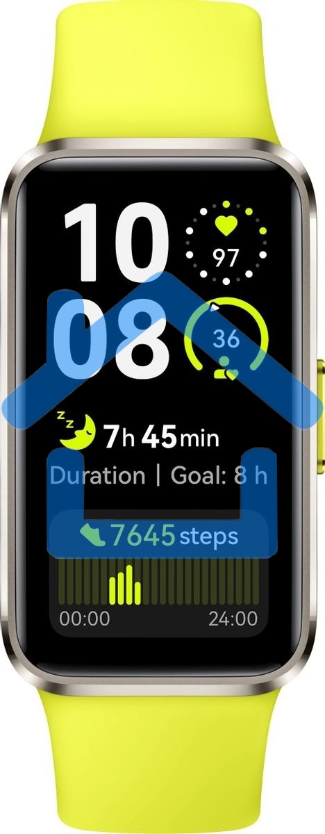 Фитнес-браслет Huawei Band 10 Aluminium NRA-B29 серебристый / зеленый