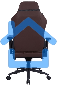 Кресло игровое Cactus CS-CHR-0112BR коричневый, сиденье коричневый, эко.кожа, с подголов. крестовина металл, пластик черный