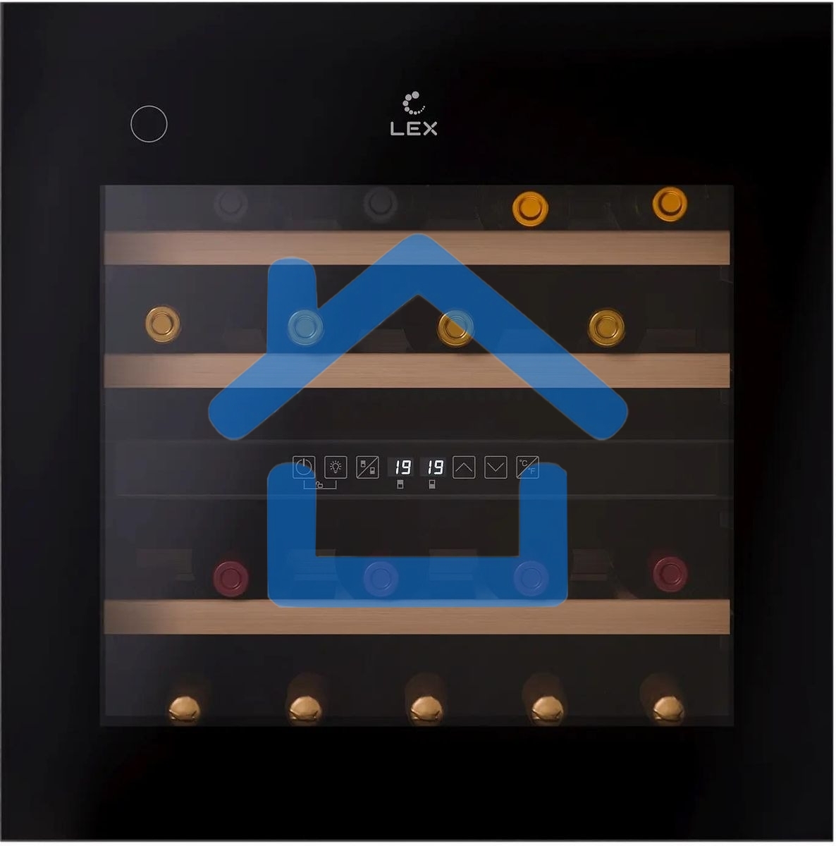 Винный шкаф LEX LWD6036BL dual zone PP 1-нокамерн. черный (CHAT500008)