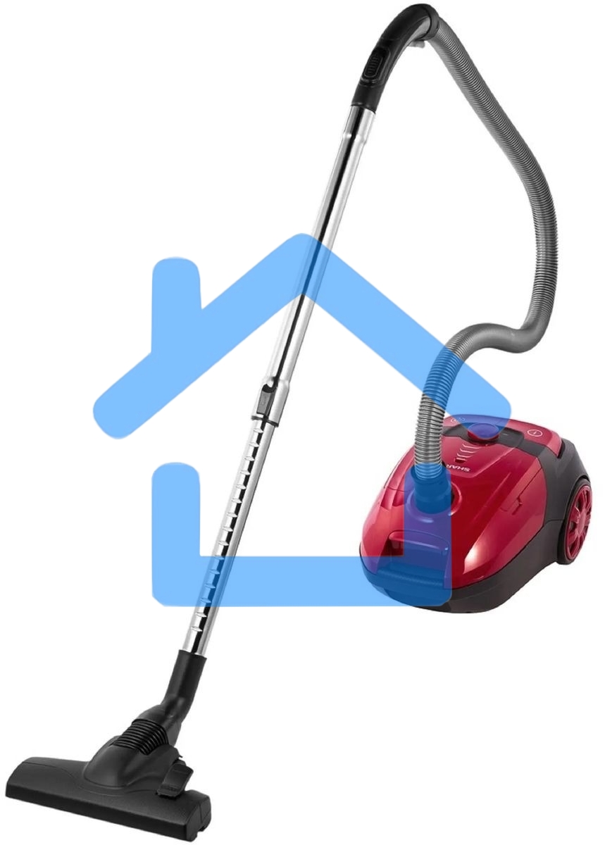 Пылесос Sharp ECKB19RR, красный/черный, 350/1900 Вт, уборка сухая, пылесборник мешок 2.3 л