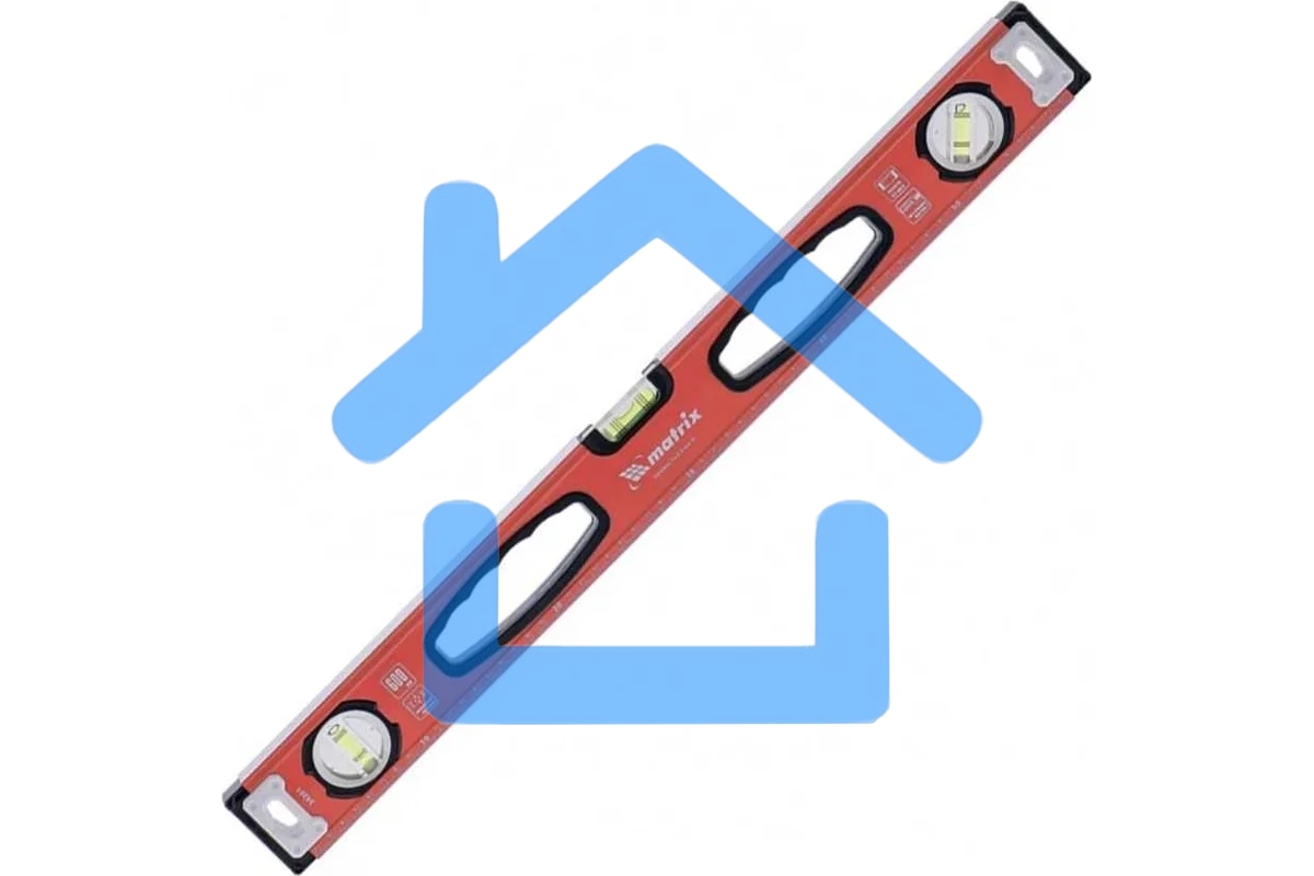 Уровень алюминиевый Matrix, фрезерованный, 3 глазка, рукоятки, 800 мм