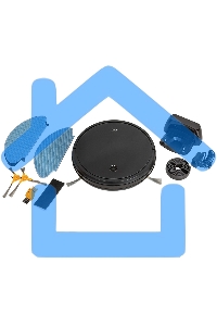 Робот-пылесос JVC JH-VR510 черный, 2500 мА·ч Li-Ion, уборка сухая/влажная, пылесборник контейнер 0.5 л