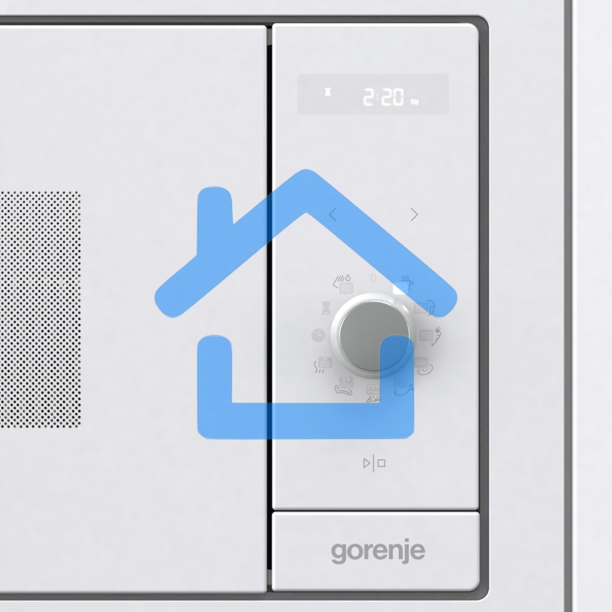 Микроволновая печь Gorenje BM235G1SYW белый, 23 л, 900 Вт, переключатели - поворотный механизм/сенсор