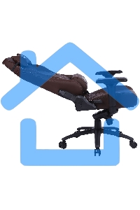 Кресло игровое Cactus CS-CHR-0112BR коричневый, сиденье коричневый, эко.кожа, с подголов. крестовина металл, пластик черный