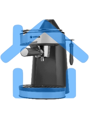 Кофеварка рожковая Vitek VT-1524 серый, исп. кофе - молотый, 0.24 л, 750 Вт, 5 бар