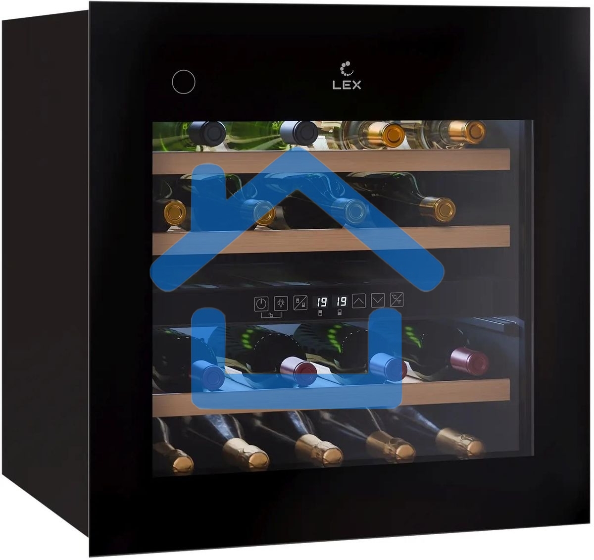 Винный шкаф LEX LWD6036BL dual zone PP 1-нокамерн. черный (CHAT500008)