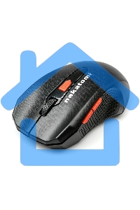 Мышь беспроводная Nakatomi MRON-07U черный, 1600 dpi, радиоканал, USB, кнопки - 5