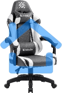 Кресло игровое Defender Fortune серый/белый, класс 4, PU