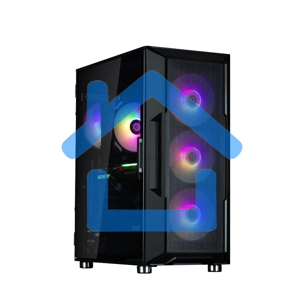 Компьютерный корпус ZALMAN I3 NEO ARGB черный, ATX, черный, FRONT MESH, WINDOW, 2x3.5