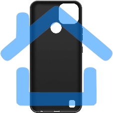 Чехол (клип-кейс) BoraSCO Silicone case для Realme C21 черный (матовый)