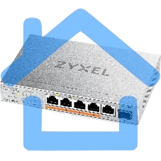 Коммутатор Zyxel XMG-105HP-EU0101F (L2) 5x2.5Gbит/с 1SFP+ 4PoE++ 70W неуправляемый