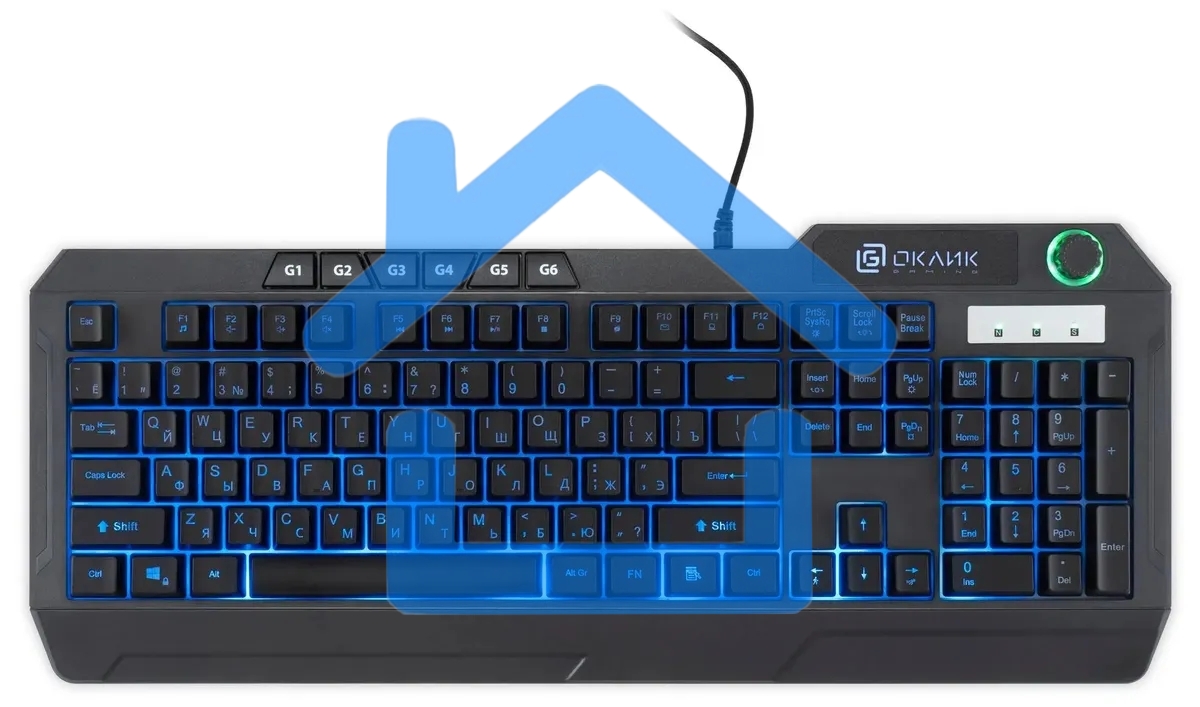 Клавиатура Oklick 715G (1680657) проводная, USB, черный