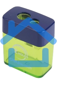 Точилка для карандашей ручная Deli E0526, 2 отверстия, пластик, ассорти блистер