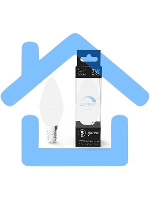 Лампа светодиодная Gauss Led Candle-dim E14 7Вт 4100К диммируемая