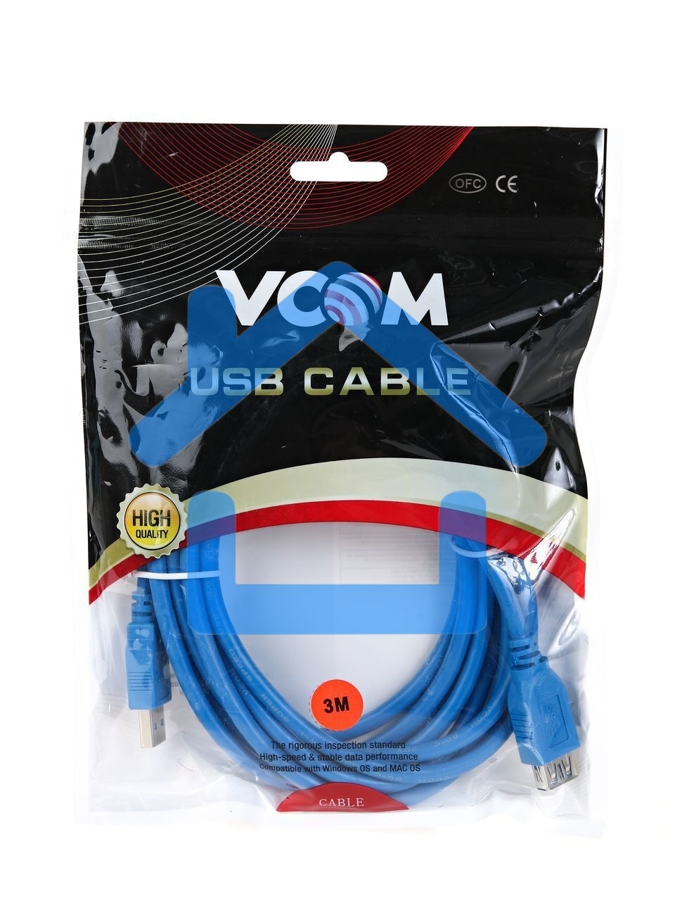 Кабель VCOM VUS7065-3M Кабель удлинительный USB3.0 Am-Af 3m