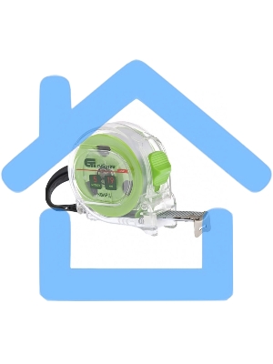 Рулетка Кварц, прозрачный корпус, амортизатор, 5 м х 19 мм Сибртех