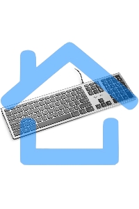 Клавиатура проводная Oklick 890S, USB, серый/черный