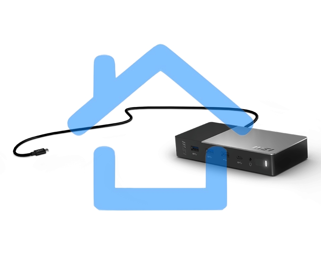 Док-станция MSI USB-C Docking Station Gen 2 / 1xType-C(USB3.2Gen2/DP)/1xType-C USB3.2Gen2/2xType-A USB3.2Gen2/1xType-A USB2.0/1xHDMI2.1/1xDP/1xRJ45/1xComboJack/150W adapter