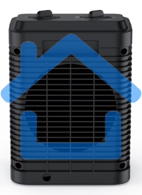 Тепловентилятор Royal Clima Notte RFH-N1500DC-BL черный, 1500 Вт, 20 м2, термостат