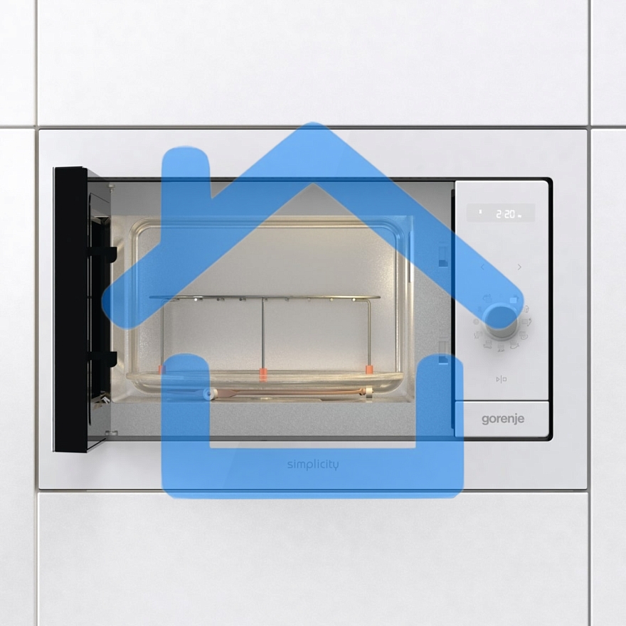 Микроволновая печь Gorenje BM235G1SYW белый, 23 л, 900 Вт, переключатели - поворотный механизм/сенсор