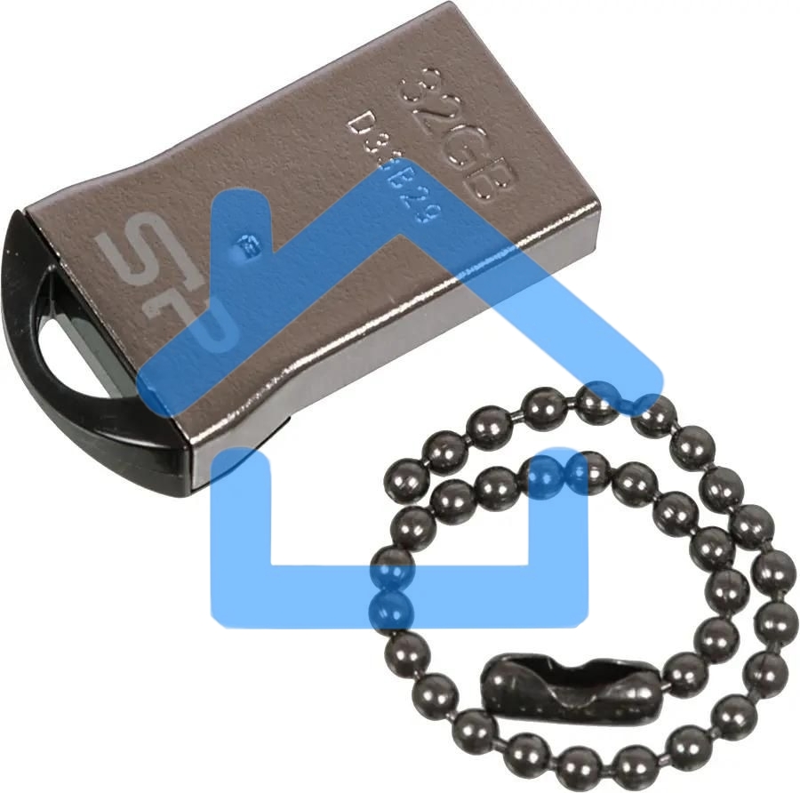 Флешка USB R/W Silicon Power R/W 32Gb Touch T01 SP032Gb,UF2T01V1K USB2.0 черный/серебристый
