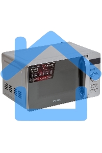 Микроволновая печь Pioneer MW229D серебристый, 20 л, 700 Вт, переключатели - поворотный механизм/кнопки