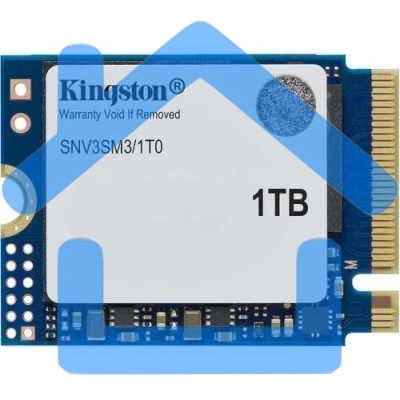 Накопитель SSD Kingston NV3, 1000Gb, M.2(22x30мм), NVMe, PCIe 4.0 x4, 3D TLC, R/W 6000/4000Mb/s, TbW 320, DWPD 0.2 (60 мес)