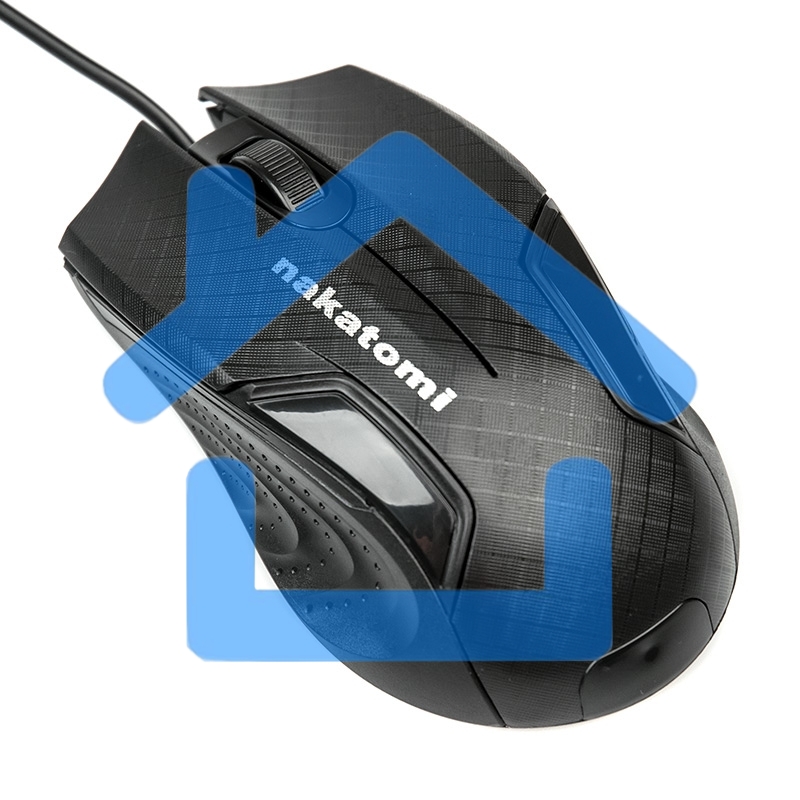 Мышь проводная Nakatomi MON-06U черный, 800 dpi, USB, кнопки - 3