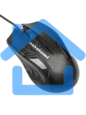 Мышь проводная Nakatomi MON-06U черный, 800 dpi, USB, кнопки - 3