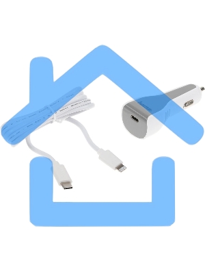 Комплект зарядное устройство Hama H-183317 3A PD для Apple кабель Apple Lightning/Type-C белый