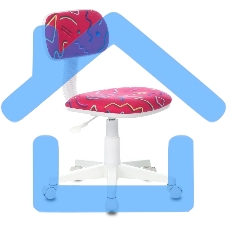 Кресло детское Бюрократ CH-W201NX Sticks 05 малиновый, крестовина пластик, пластик белый