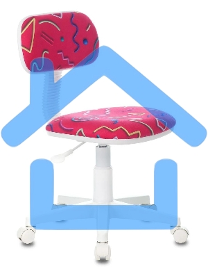 Кресло детское Бюрократ CH-W201NX Sticks 05 малиновый, крестовина пластик, пластик белый