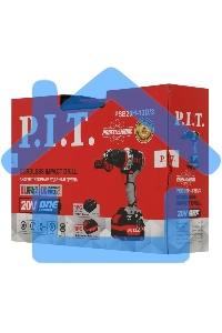 Дрель-шуруповерт P.I.T. PSB20H-13D/3, Аккумуляторная, 20В, Ударная, Кейс
